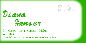 diana hanser business card